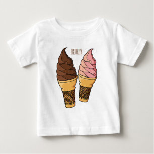 illustration av tecknaden av iskräm t shirt