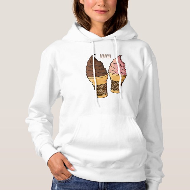 illustration av tecknaden av iskräm t shirt (Framsida)