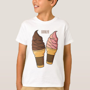 illustration av tecknaden av iskräm t shirt