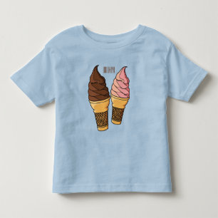 illustration av tecknaden av iskräm t shirt