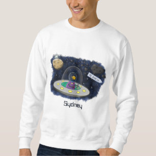 illustration av tecknaden av kute-lycklig-fisk i r lång ärmad tröja