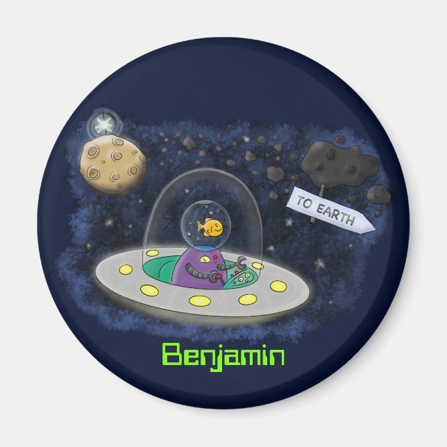 illustration av tecknaden av kute-lycklig-fisk i r magnet (Framsidan)