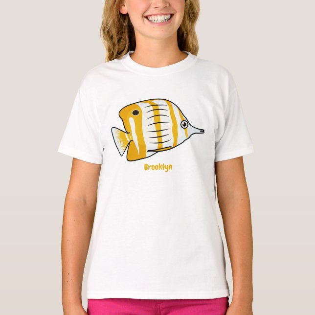 illustration av tecknaden av kutvättfjärilar t shirt (Framsida)