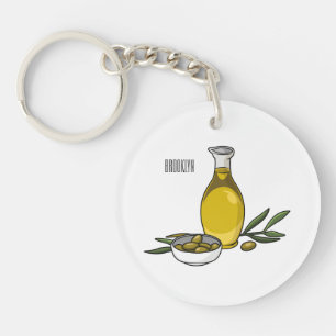 illustration av tecknaden av olivolja