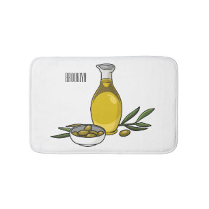 illustration av tecknaden av olivolja badrumsmatta