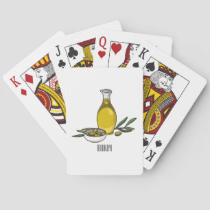 illustration av tecknaden av olivolja casinokort