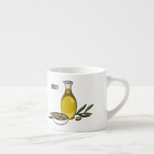 illustration av tecknaden av olivolja espressomugg