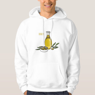 illustration av tecknaden av olivolja hoodie