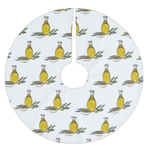 illustration av tecknaden av olivolja julgransmatta borstad polyester