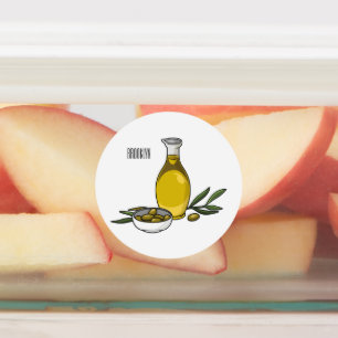 illustration av tecknaden av olivolja klistermärke