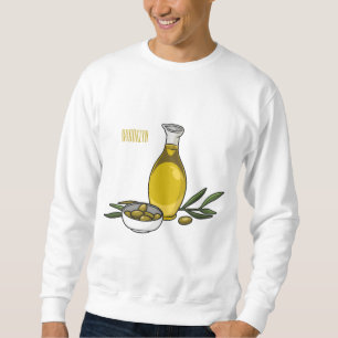 illustration av tecknaden av olivolja lång ärmad tröja