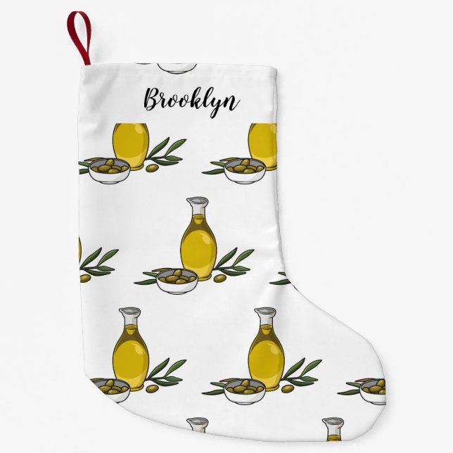 illustration av tecknaden av olivolja liten julstrumpa (Framsidan)