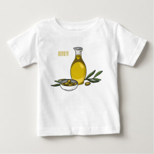 illustration av tecknaden av olivolja t shirt