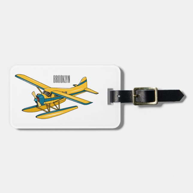 illustration av tecknaden av sjöflygplan bagagebricka (Horisontell Framsida)