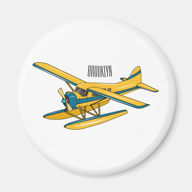 illustration av tecknaden av sjöflygplan magnet (Framsidan)