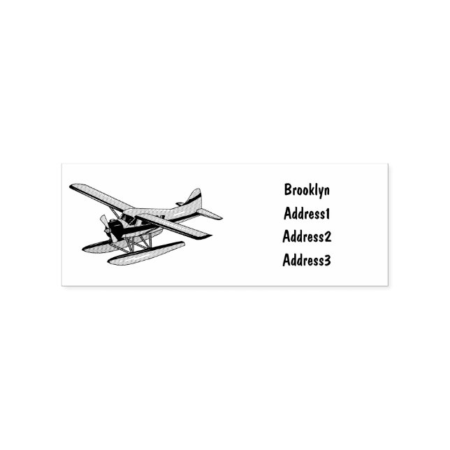 illustration av tecknaden av sjöflygplan stämpel (Tryck)