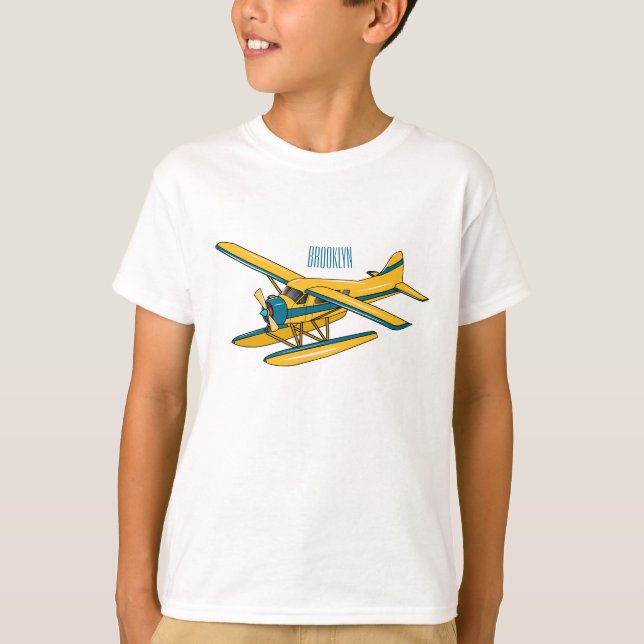 illustration av tecknaden av sjöflygplan t shirt (Framsida)