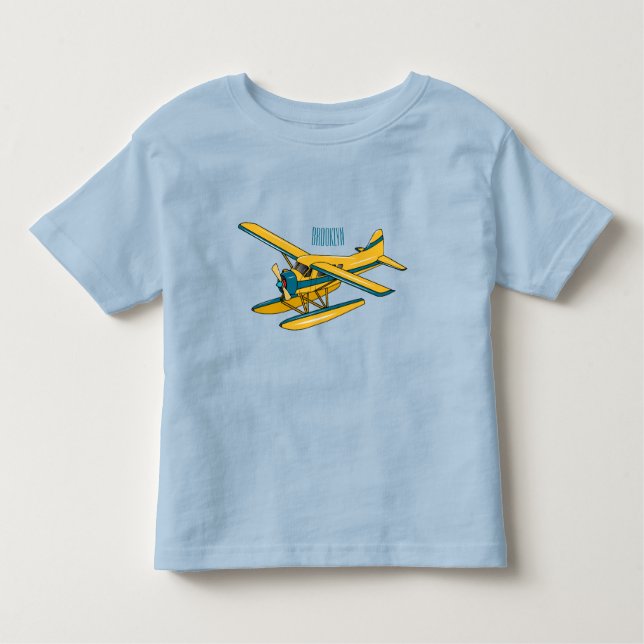 illustration av tecknaden av sjöflygplan t shirt (Framsida)