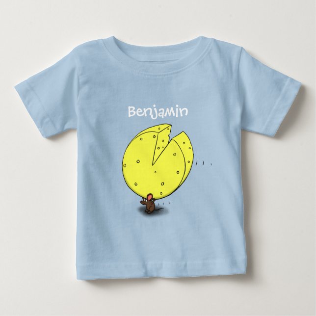 illustration av tecknaden av tuggmuskel och ost t shirt (Framsida)