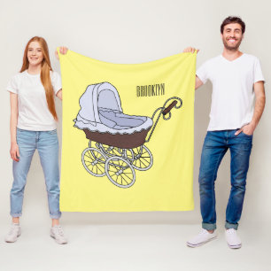 illustration av tecknaden barnvagn fleecefilt