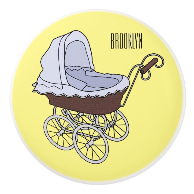 illustration av tecknaden barnvagn knopp (Framsidan)