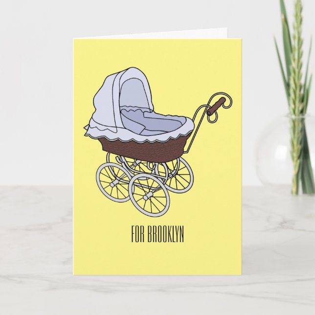 illustration av tecknaden barnvagn kort (Framsida)
