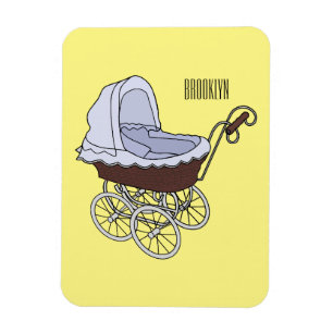 illustration av tecknaden barnvagn magnet