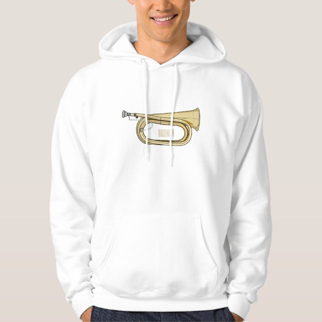 illustration av tecknaden Bugle Hoodie (Framsida)
