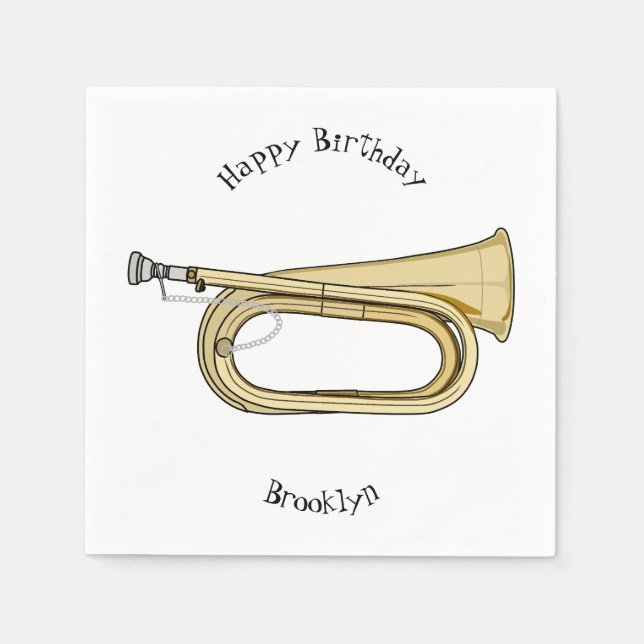 illustration av tecknaden Bugle Pappersservett (Framsidan)