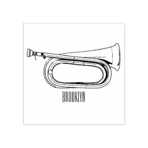illustration av tecknaden Bugle Stämpel
