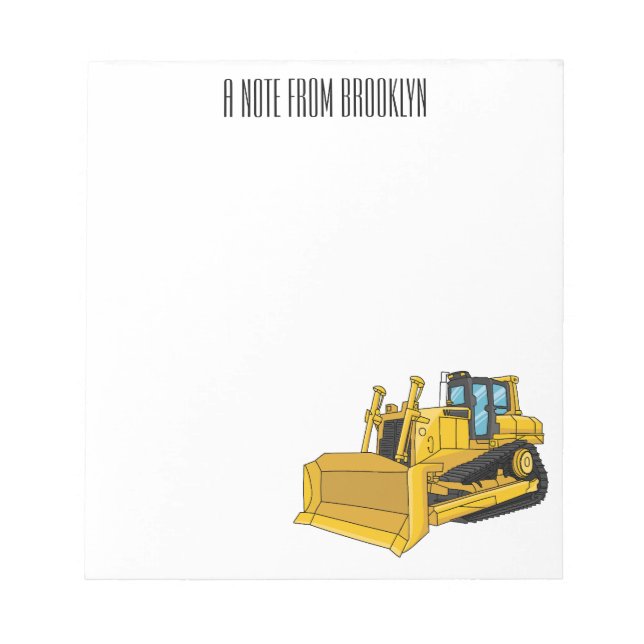 illustration av tecknaden Bulldozer Anteckningsblock (Framsida)