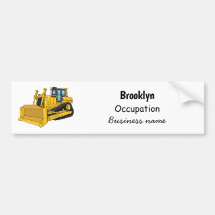 illustration av tecknaden Bulldozer Bildekal
