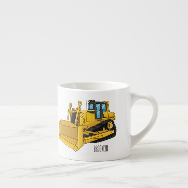 illustration av tecknaden Bulldozer Espressomugg (Höger)
