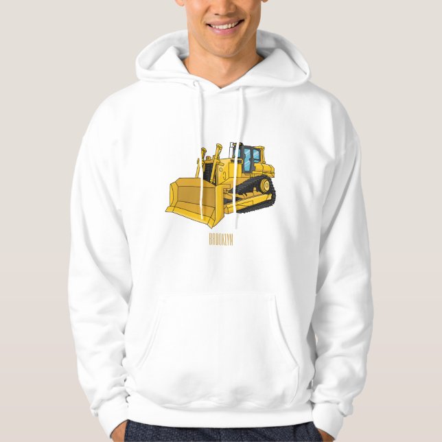 illustration av tecknaden Bulldozer Hoodie (Framsida)