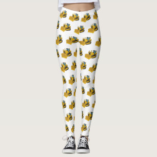 illustration av tecknaden Bulldozer Leggings