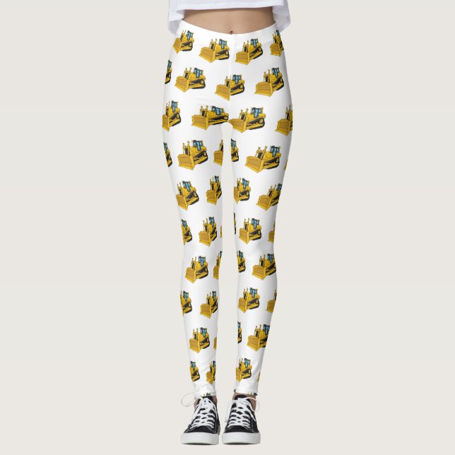 illustration av tecknaden Bulldozer Leggings (Framsida)