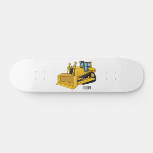 illustration av tecknaden Bulldozer Mini Skateboard Bräda 18,5 Cm