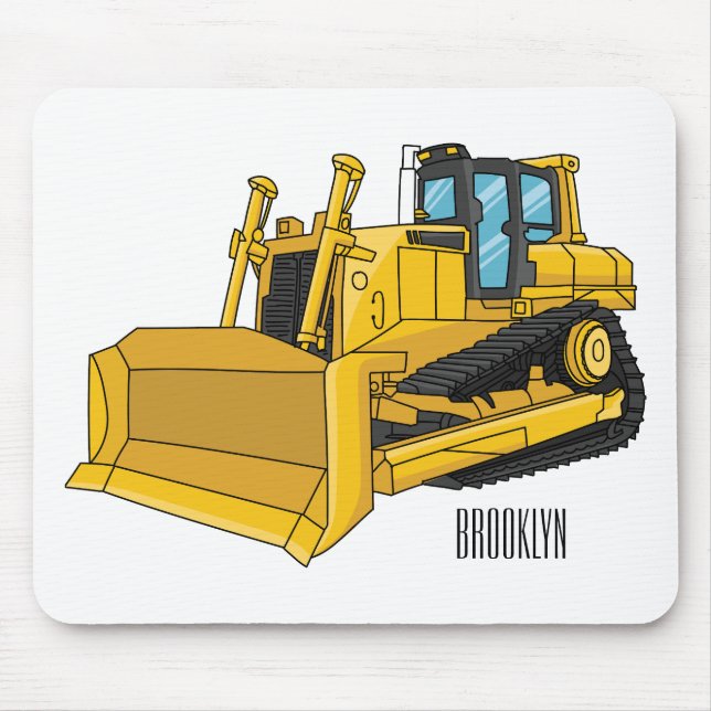 illustration av tecknaden Bulldozer Musmatta (Framsidan)