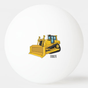 illustration av tecknaden Bulldozer Pingisboll