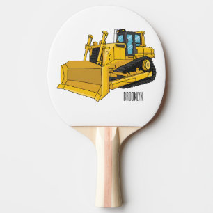 illustration av tecknaden Bulldozer Pingisracket