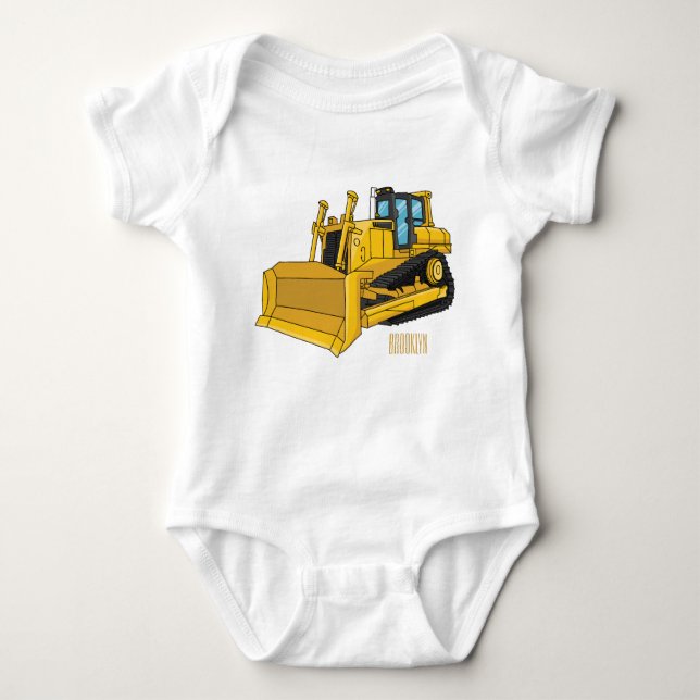 illustration av tecknaden Bulldozer T Shirt (Framsida)