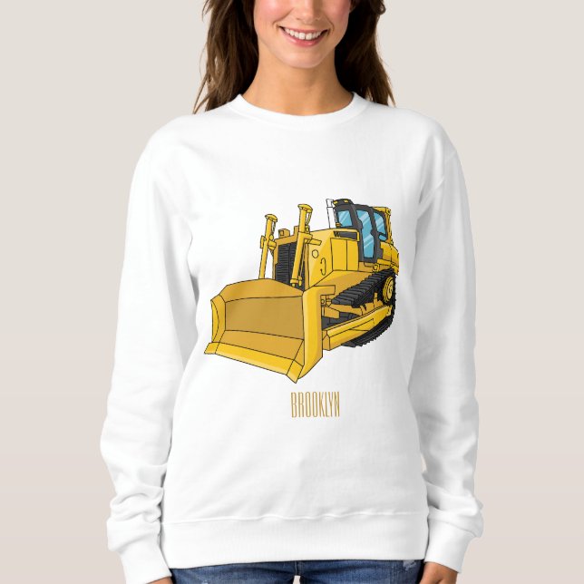 illustration av tecknaden Bulldozer T Shirt (Framsida)