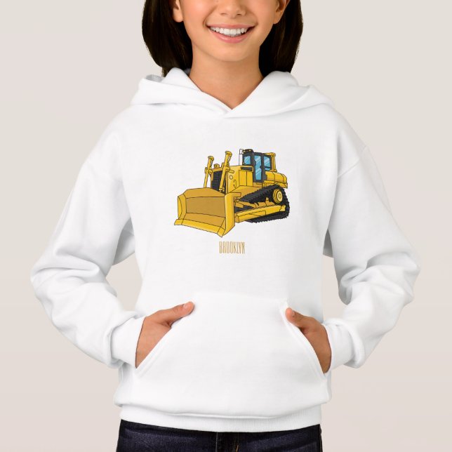 illustration av tecknaden Bulldozer T Shirt (Framsida)