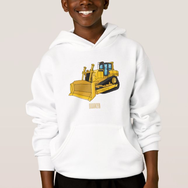 illustration av tecknaden Bulldozer T Shirt (Framsida)