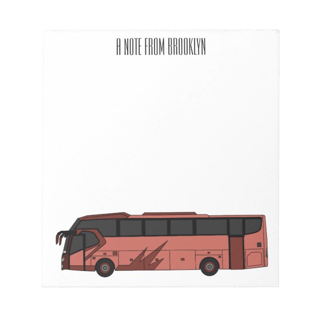 illustration av tecknaden buss anteckningsblock (Framsida)