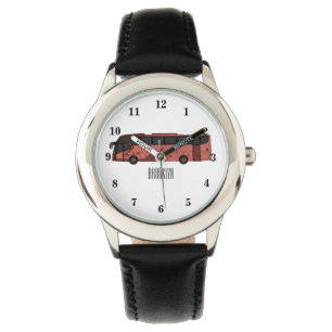 illustration av tecknaden buss armbandsur