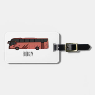 illustration av tecknaden buss bagagebricka