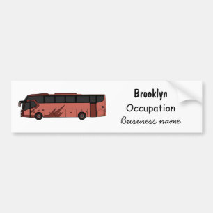 illustration av tecknaden buss bildekal