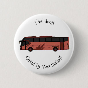 illustration av tecknaden buss knapp