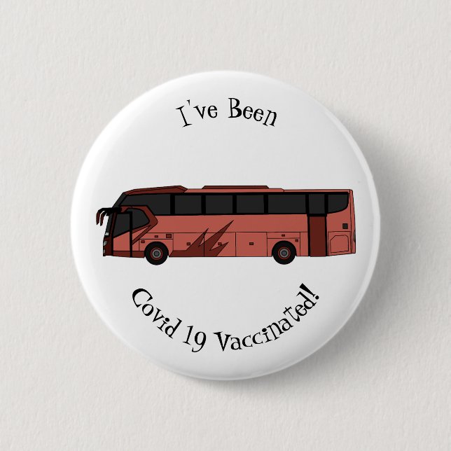 illustration av tecknaden buss knapp (Framsida)
